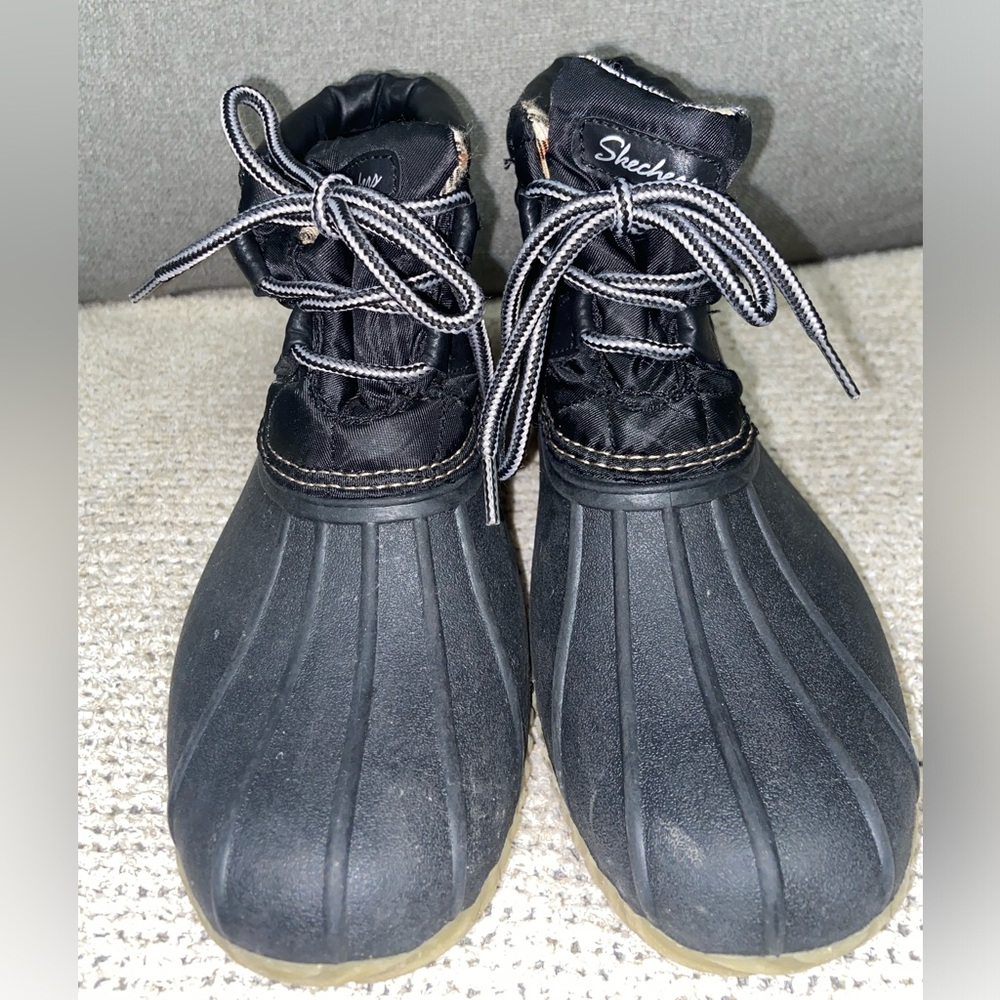 Skechers Snow Wet Weather Plaid Winter Ankle Boots Duck Boots - Picture 7 of 11